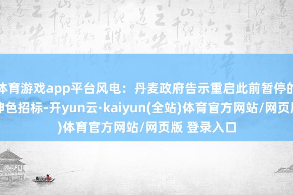 体育游戏app平台风电：丹麦政府告示重启此前暂停的3GW海风神色招标-开yun云·kaiyun(全站)体育官方网站/网页版 登录入口